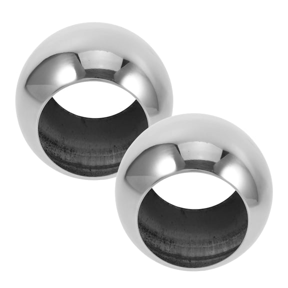 PBPBOX 2Pcs Weather Resistant Stainless Steel Garden Spheres with Holes Mirror Polished Reflective