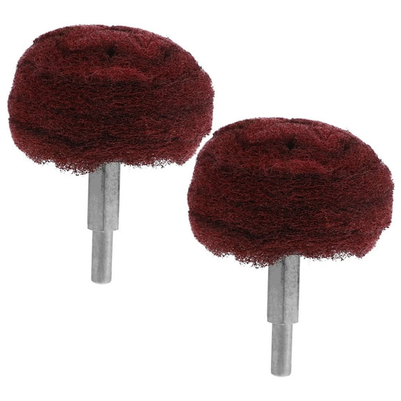 PBPBOX 2Pcs Iron Scouring Pad Buffing Wheel for Drill Attachment 7.9*2.2*2.2in