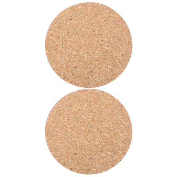 PBPBOX 2Pcs Natural Cork Mouse Pad Double-Sided Smooth Surface Round Mouse Mat for Office and Gaming