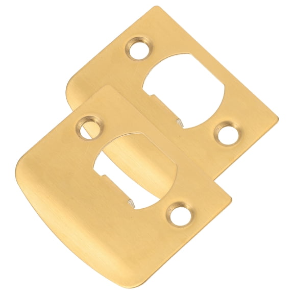 PBPBOX 2Pcs Golden Door Plate Metal Reinforcement Deadbolt Plate for Wooden Door Installation