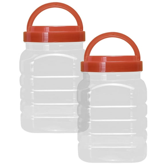 PBPBOX 2Pcs Plastic Sealed Jar Food Jar Transparent For Classroom Organization