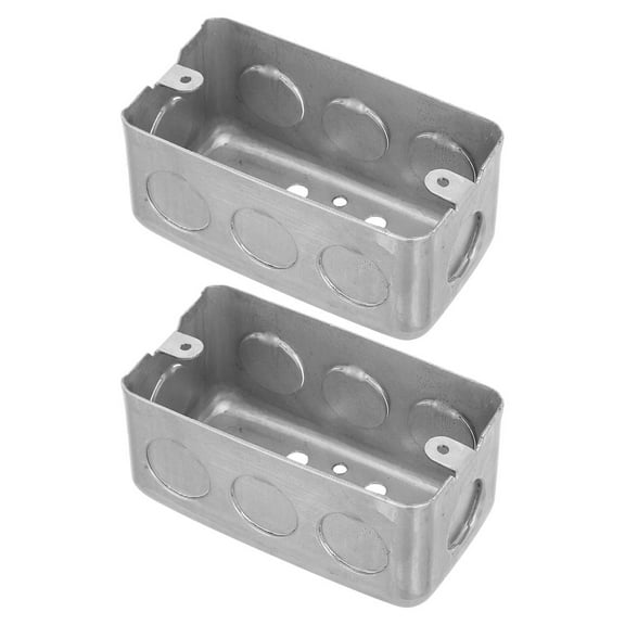 PBPBOX 2Pcs Adjustable Metal Electrical Junction Box for Home and Office Use