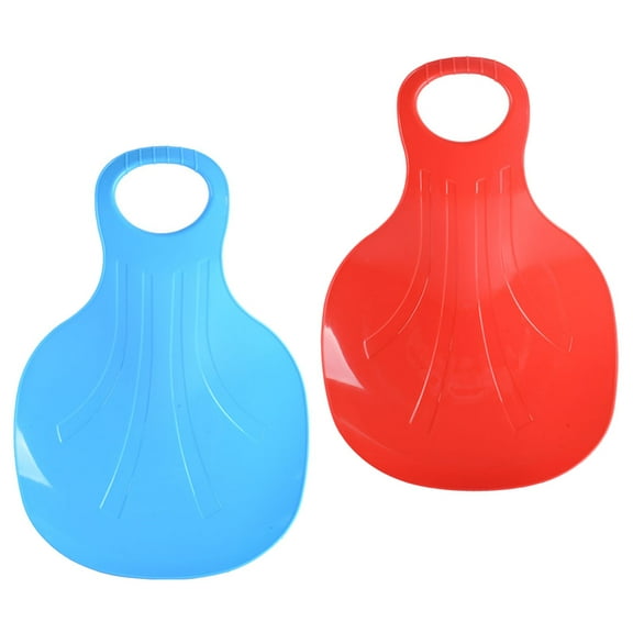 PBPBOX 2Pcs Assorted Color Plastic Sliding Boards for Outdoor Winter Snow Sledding and Skiing