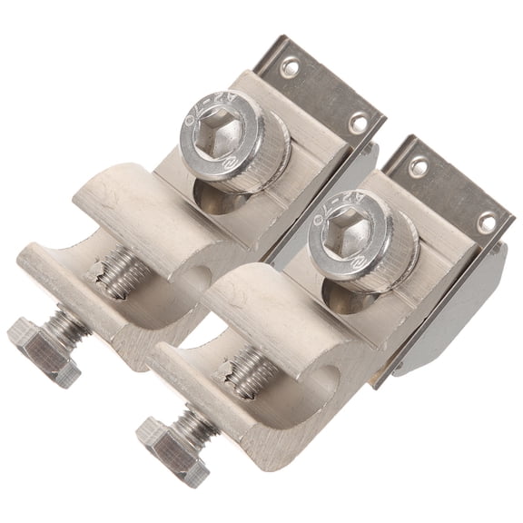 PBPBOX 2Pcs Plated Silver Solar Grounding Clip for Photovoltaic Systems Sturdy Cable Ground Lug Clamp