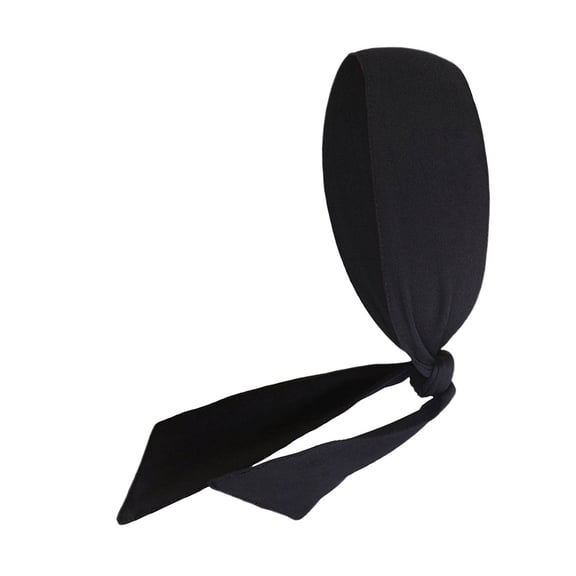 PBPBOX 2Pcs Sports Hair Band Black Polyester Absorb Sweat Flexible for Women Outdoor Running