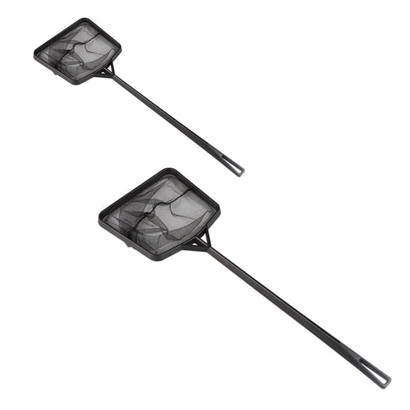 PBPBOX Durable Black Fishing Landing Net Made of ABS for Practical Use in Fish Tanks and Aquariums 2pcs