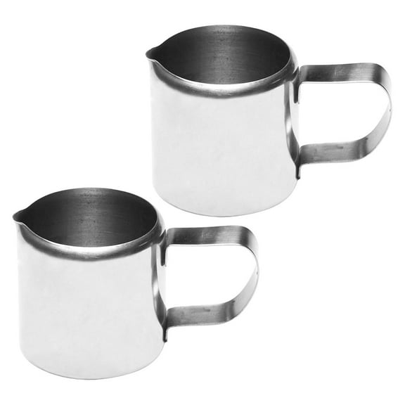 PBPBOX Silver Stainless Steel Milk Holder Modern Design for Kitchen Storage 2Pcs