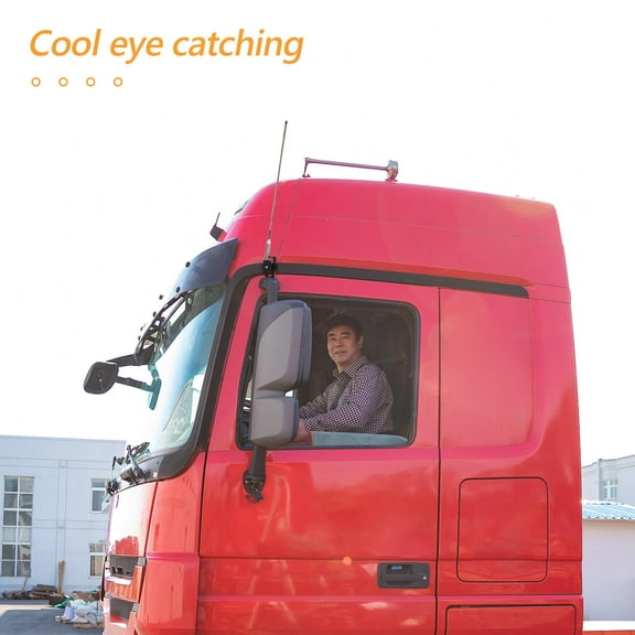 PBPBOX Universal Tail Lights Truck Antenna Lights Iron 2Pcs Wireless Strobe