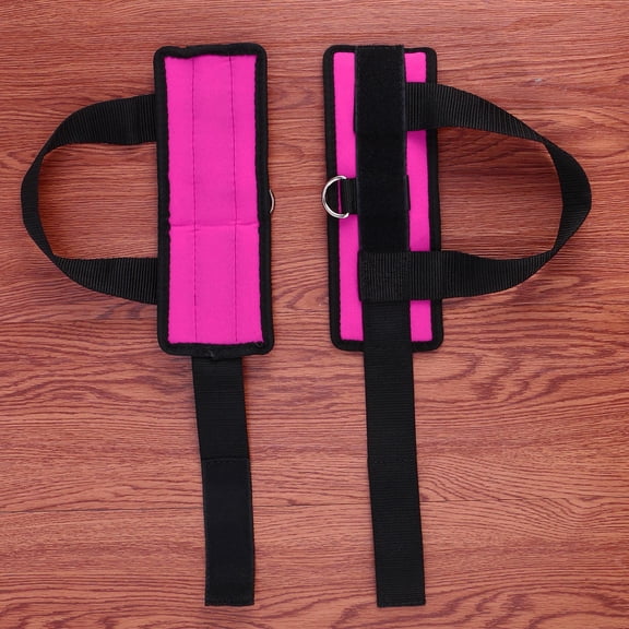 PBPBOX 2Pcs Rosy Padded Ankle Cuffs Strap for Leg Exercise Glute and Hamstring Workout