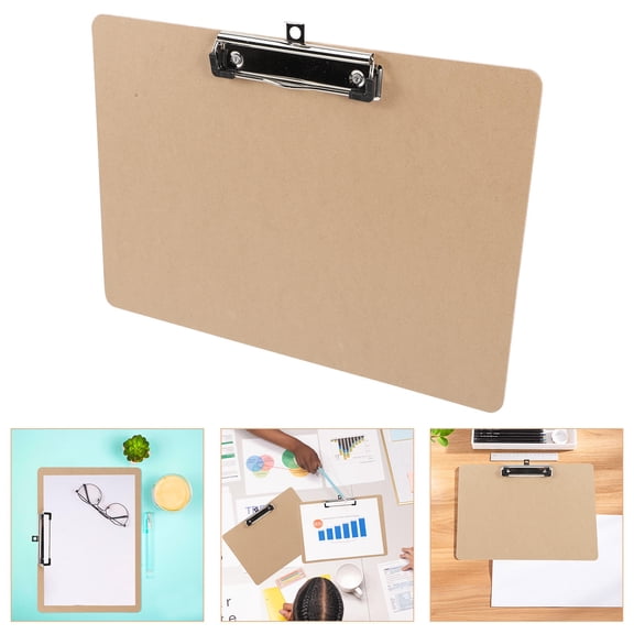 PBPBOX 2Pcs Khaki Portable Clipboard Thick Writing Board Office Document Clip Multi Function