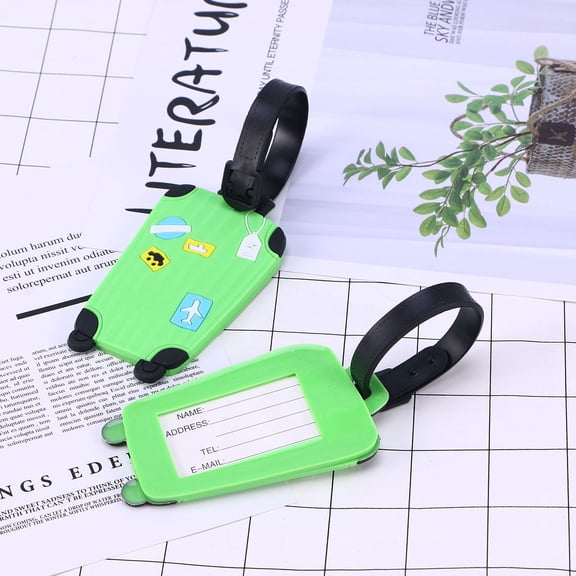 PBPBOX Luggage Bag Tag Silicone Green 2Pcs