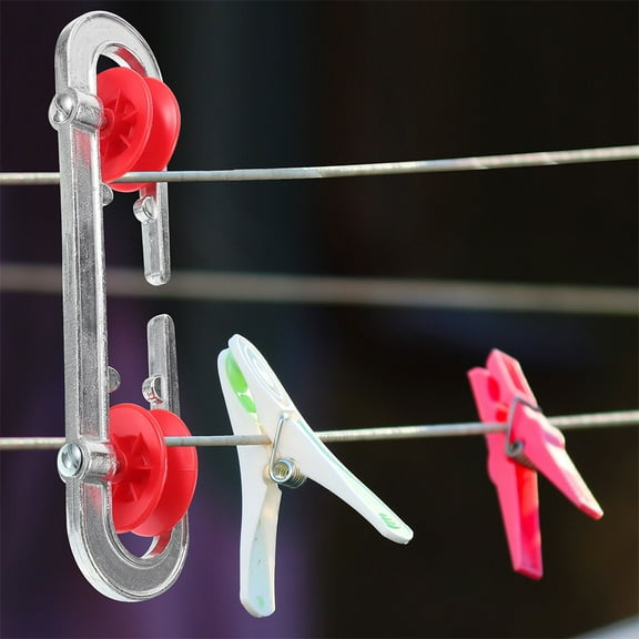 PBPBOX 2Pcs Portable Clothesline Spreader Divider for Indoor and Outdoor Red Aluminum Tool