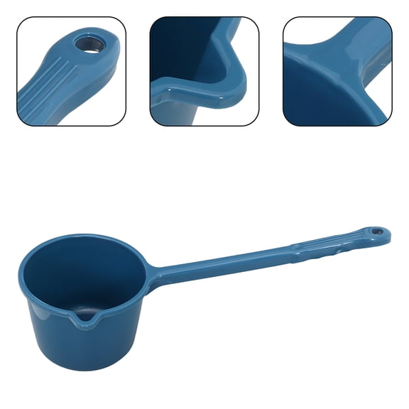 PBPBOX Long Handle Water Scoop Bath Dipper Plastic Water Ladle Blue 2pcs