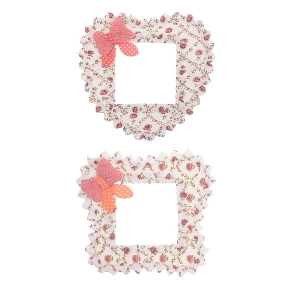 PBPBOX 2Pcs Decorative Fabric Light Switch Cover Bow Knot Floral Style Removable Washable Wall Plate
