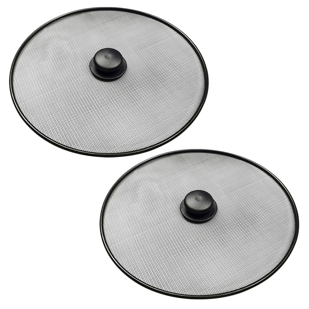 PBPBOX 2Pcs Stainless Steel Splatter Screen with Anti Hot Handle for ...