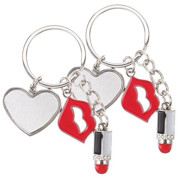 2pcs Heart Shaped Keychains For Couples Diy Sublimation Keychain Blanks God Names Decorative Key Ring