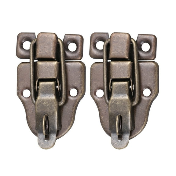 PBPBOX 2Pcs Retro Lock Buckle Jewelry Box Latch Iron Securing Coffee for Home and Shop