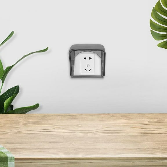 PBPBOX 2Pcs Black Weatherproof Outlet Covers for Outdoor Electrical Sockets Splashproof