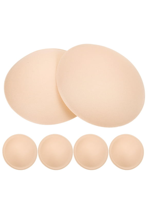3 Pairs of Pads for Swimsuits Making Beige Cloth Removable Supportive Women