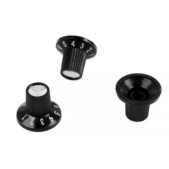 PBPBOX 3Pcs Wear Resistant Plastic Control Knobs for Electric Guitar and Effects Pedals