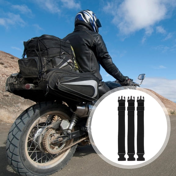PBPBOX 3Pcs Lashing Straps Cargo Tie-Down Strap Black Polyester for Car Loads Traveling