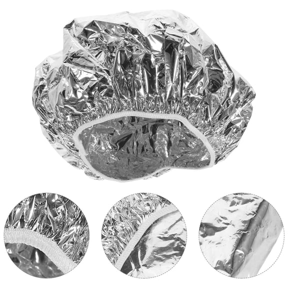 PBPBOX 3 Pcs Tin Foil Hat for Hair with Heat Retention for Salon Use in Bathroom