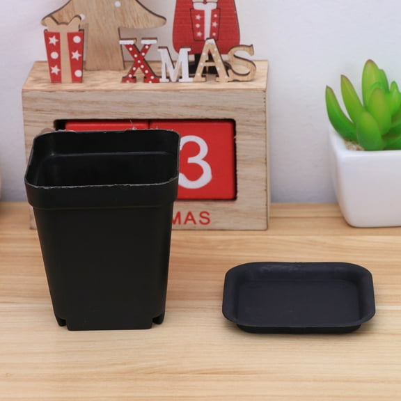 PBPBOX 3Sets Thickened Plant Pots Black with Mesh Bottom for Indoor Balcony Use