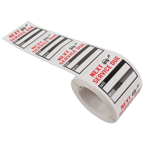 PBPBOX 300Pcs of Next Service Due Stickers Oil Change Label Sticker Waterproof for Car Owners