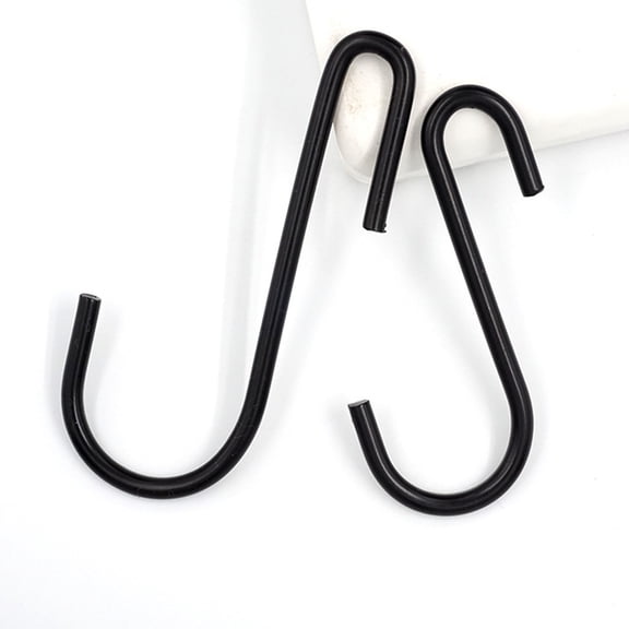 PBPBOX 30Pcs Metal S Hooks Heavy Duty Black Kitchen and Garage Hanging Hangers for Easy Organization