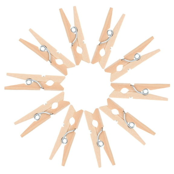 PBPBOX Natural Wood Message Pegs 30Pcs Beige for Photo Collage Crafts