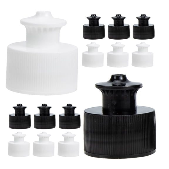 PBPBOX 30pcs Push Pull Replacement Caps Plastic Water Bottle Lids for Daily Use