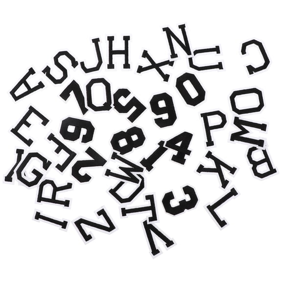 PBPBOX 36Pcs Embroidered Alphabet Patches Hot Melt Sticker for Clothes Accessories
