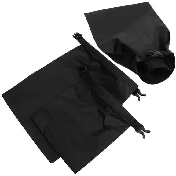 PBPBOX 3Pcs Black Waterproof Pouch Set with Compression Seal for Boating Canoeing Outdoor