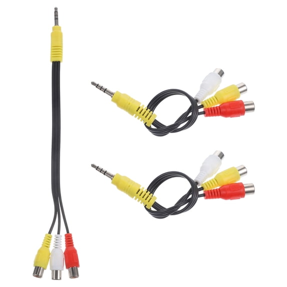 PBPBOX 3Pcs Multi-Use Av Connecting Cord with PVC Copper Wire for Home Use