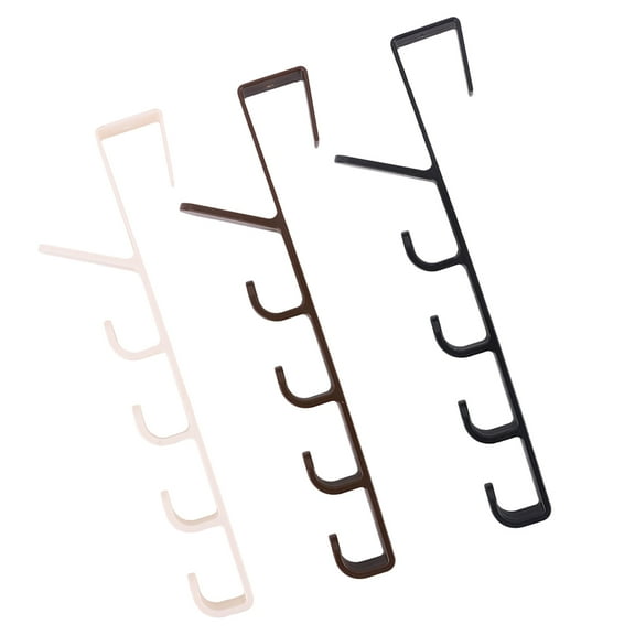 PBPBOX 3Pcs Over The Door Hook Hanger ABS Resin Assorted Colors Multipurpose Rack