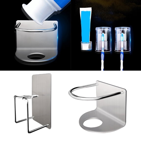 PBPBOX Hanging Mount Holder Bathroom Storage Holders Silver Stainless Steel 3Pcs