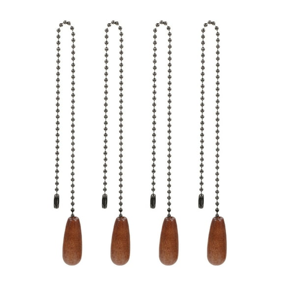 PBPBOX 4 Pcs Ceiling Fan Pull ng Vintage Style Wood Light and Fan Control for Living Room