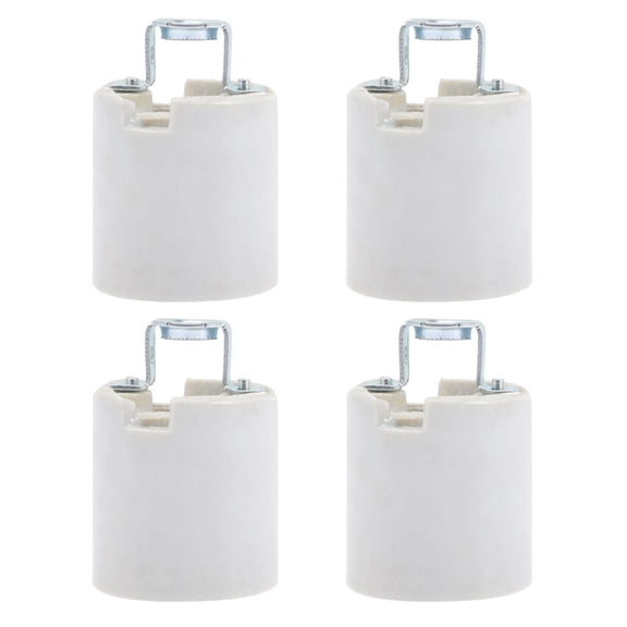 PBPBOX 4Pcs Beige E26 Screw Lamp Socket Threaded Bulb Holder for Industrial Style Lighting