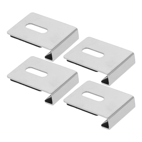 PBPBOX 4 Set Mirror Mount Black Stainless Steel Hold Signs for Home Bathroom Use