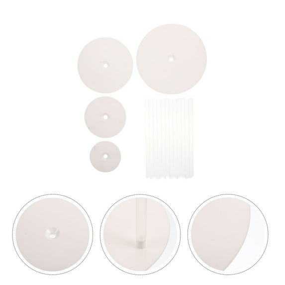 PBPBOX 4Sets White Plastic Cake Dowels Supports for Home Tiered Cake Construction