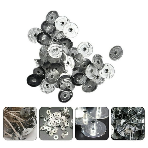 PBPBOX Metal Candle Wick Tabs Square 400Pcs 0.5X0.5in