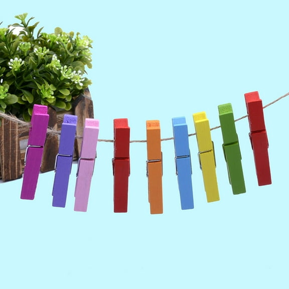 PBPBOX Food Clips for Bags Wooden Clip Random Color 48Pcs