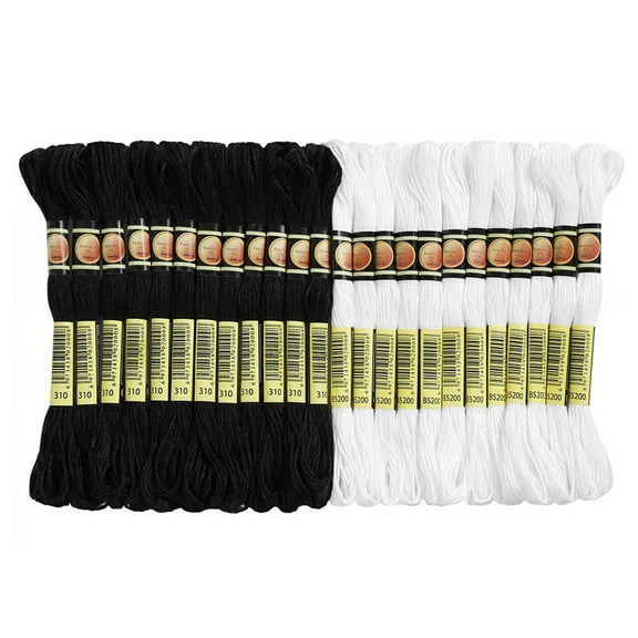 PBPBOX 48Pcs DIY Embroidery Thread Multi Purpose Solid Color Smooth Sewing Floss for Hand Embroidery
