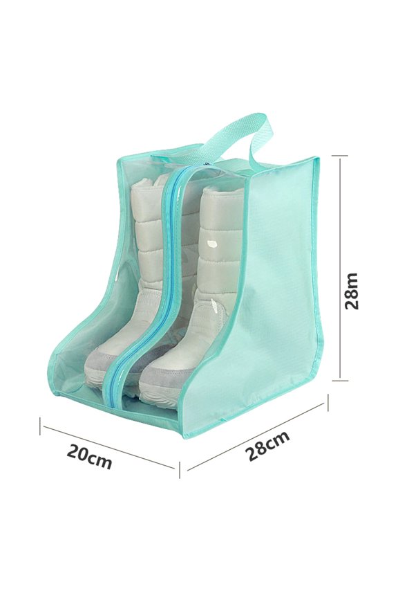 4PCS Dustproof Boot Packing Bag PVC Green Simple Design for Daily Use