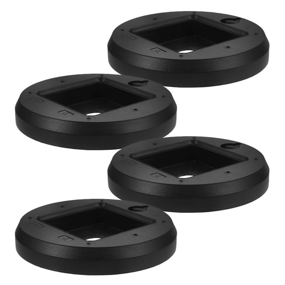 PBPBOX 4Pcs Abs Clock Back Cover Minimalist Design for Wall Clocks Replacement 12.00X12.00X1.70Cm Black