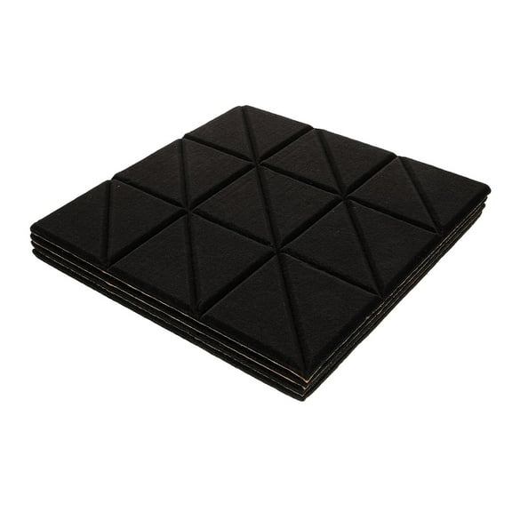 PBPBOX 4Pcs Black Acoustic Sound Proof Panels for Home Studio High Density Fire Resistant Sound Dampening Foam