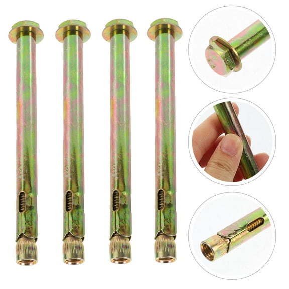 PBPBOX 4Pcs Anchor Bolts for Concrete Carbon Steel M12x150in for Machining Industry