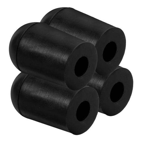 PBPBOX 4Pcs Bass Guitar Hardware Endpin Non-slip Cap Black Rubber Material