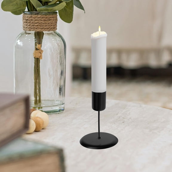 PBPBOX 4Pcs Versatile Black Candle Holders with Spike for Desktop Decor and Party Favors