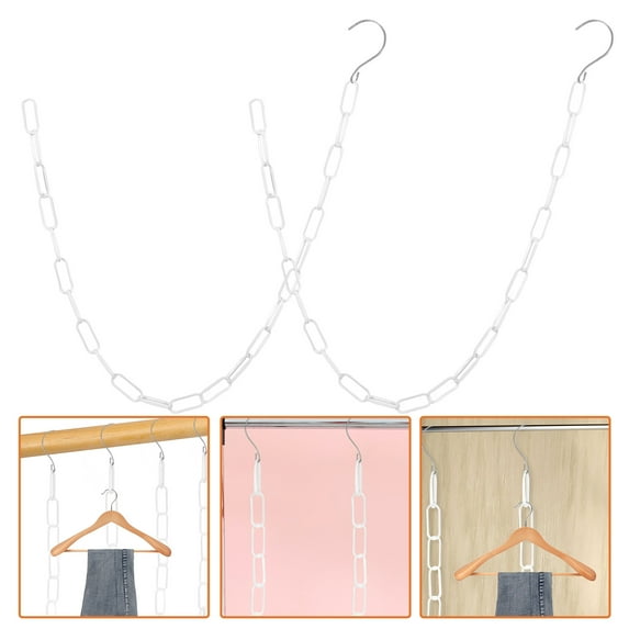 PBPBOX 4Pcs Washing Line Outdoor Plastic Chain Clothesline for Backyard Balcony Drying